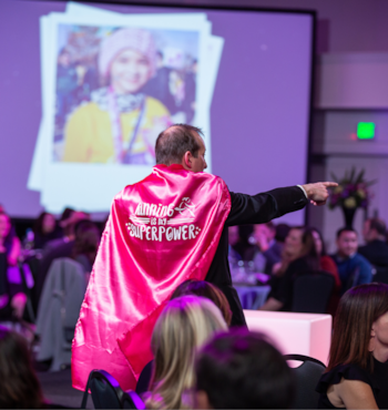 Auctioneer gets Soiree attendees excited about supporting the cause